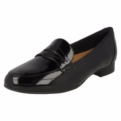 Ladies Clarks Court Shoes Un Cosmo Step - E Fit - Black, UK 8