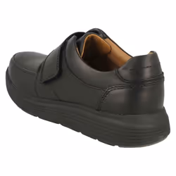 Mens Clarks Hook & Loop Formal Moccasins Un Abode Strap - Black, UK 10.5