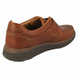 Mens Clarks Hook & Loop Formal Moccasins Un Abode Strap - Tan, UK 6.5