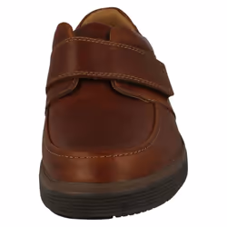 Mens Clarks Hook & Loop Formal Moccasins Un Abode Strap - Tan, UK 6.5