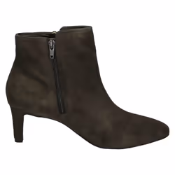 Ladies Clarks Heeled Ankle Boots Calla Blossom - D Fit - Brown, UK 8