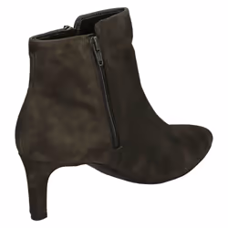 Ladies Clarks Heeled Ankle Boots Calla Blossom - D Fit - Brown, UK 8