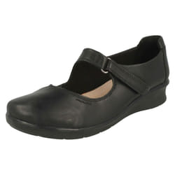 Ladies Clarks Mary Jane Style Shoes Hope Henley - E Fit - UK 6.5, Black