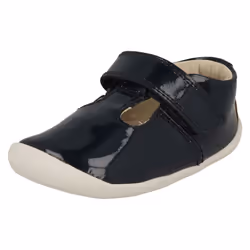 Girls Clarks T-Bar First Shoes Roamer Go - G Fit - Navy, UK 5 Infant
