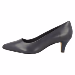 Ladies Clarks Pointed Toe Court Shoes Linvale Jerica - Navy, UK 4.5