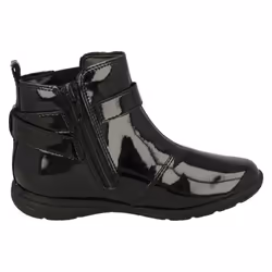 Girls Clarks Buckle Detailed Ankle Boots Venture Move - F Fit - UK 10.5 Child, Black