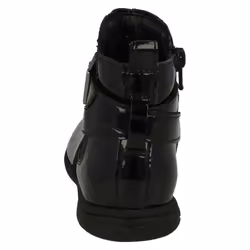 Girls Clarks Buckle Detailed Ankle Boots Venture Move - F Fit - UK 10.5 Child, Black