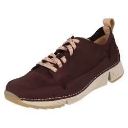 ) Ladies Clarks Casual Trainers Tri Spark - D Fit - UK 6.5, Aubergine (Purple