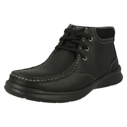 Mens Clarks Casual Lace Up Boots Cotrell Top - G Fit - UK 9, Black