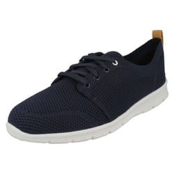 ) Ladies Clarks Casual Lace Up Trainers Step Allena Sun - E Fit - UK 3.5, Navy (Blue