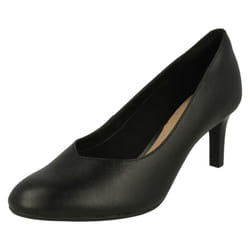 Ladies Clarks Elegant Court Shoes Dancer Nolin - D Fit - UK 4, Black