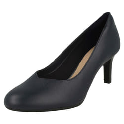 ) Ladies Clarks Elegant Court Shoes Dancer Nolin - D Fit - UK 6, Navy (Blue