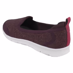 ) Ladies Clarks Slip On Sporty Loafers Step Allena Lo - D Fit - UK 4.5, Aubergine (Purple