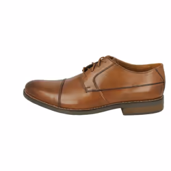 ) Mens Clarks Formal Lace Up Shoes Becken Cap - H Fit - UK 6, Tan (Brown