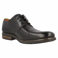 Mens Clarks Formal Lace Up Shoes Becken Cap - H Fit - UK 6.5, Black