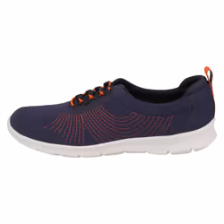 ) Ladies Clarks Elasticated Fastener Sports Trainers Step Allena Bay - D Fit - UK 3, Navy (Blue
