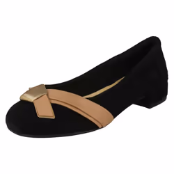 Ladies Clarks Stylish Cross Detailed Shoes Rosabella Moon - D Fit - UK 3.5, Black