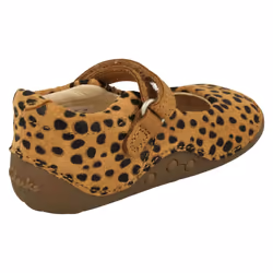 Girls Clarks Casual T-Bar Shoes Tiny Sun - G Fit - Tan, UK 5 Infant