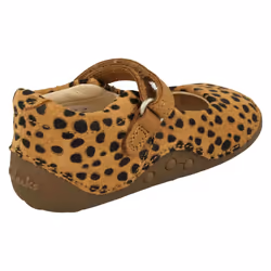 Girls Clarks Casual T-Bar Shoes Tiny Sun - G Fit - Tan, UK 5.5 Infant