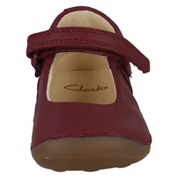 Girls Clarks Casual First Shoes Tiny Mist - G Fit - Purple, UK 4 Infant