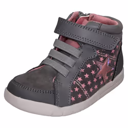 Girls Clarks Casual Boots Emery Beat - G Fit - Grey, UK 4 Infant