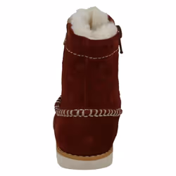 Girls Clarks Casual Warmlined Boots Crown Piper - Red, UK 7 Infant