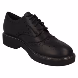 Ladies Clarks Chunky Sole Brogues Witcombe Echo - Black, UK 6.5