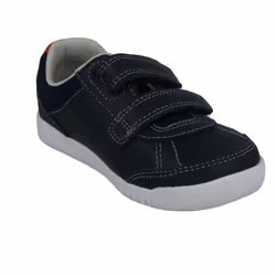 Boys Clarks Casual Shoes Emery Sky - F Fit - Navy, UK 4.5 Infant