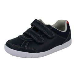 Boys Clarks Casual Shoes Emery Sky - F Fit - Navy, UK 5.5 Infant
