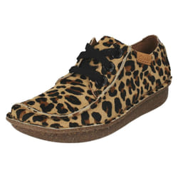 Ladies Clarks Comfortable Lace Up Shoes Funny Dream - Multi, UK 4.5