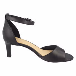 Ladies Clarks Elegant Heeled Sandals Laureti Grace - D Fit - UK 7, Black