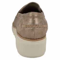 ) Ladies Clarks Casual Slip On Wedge Shoes Sharon Ranch - D Fit - UK 8, Pewter (Silver