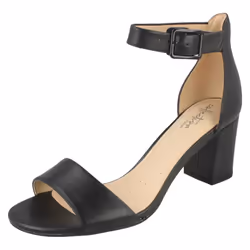 Ladies Clarks Heeled Sandals Deva Mae - D Fit - UK 7, Black