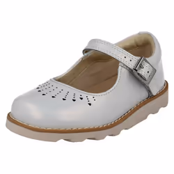 Girls Clarks Cut Out Detailed Shoes Crown Jump - Black, UK 5 Infant