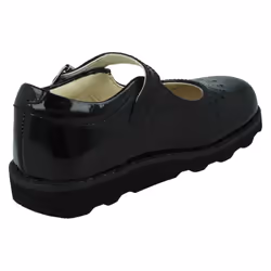 Girls Clarks Cut Out Detailed Shoes Crown Jump - Black, UK 5 Infant