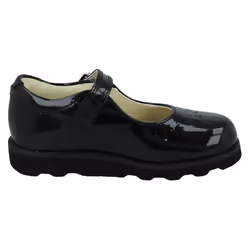 Girls Clarks Cut Out Detailed Shoes Crown Jump - Black, UK 7.5 Infant