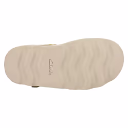Girls Clarks Cut Out Detailed Shoes Crown Jump - F Fit - Yellow, UK 4.5 Infant