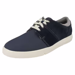 ) Mens Clarks Casual Lace Up Shoes Landry Edge - G Fit - UK 8, Navy (Blue