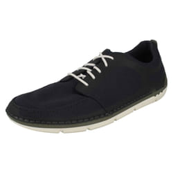 ) Mens Clarks Casual Lace Up Trainers Step Maro Sol - G Fit - UK 8.5, Navy (Blue