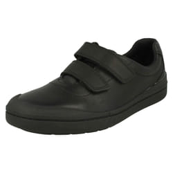 Boys Clarks Smart School Shoes Rock Play - E Fit - UK 7 Infant, Black