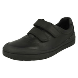 Boys Clarks Smart School Shoes Rock Play - G Fit - UK 7.5 Infant, Black