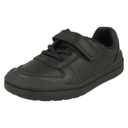 Boys Clarks Formal/School Shoes Rock Verve T - E Fit - UK 7 Infant, Black