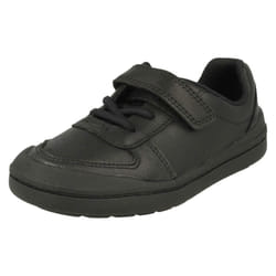 Boys Clarks Formal/School Shoes Rock Verve T - H Fit - UK 7.5 Infant, Black