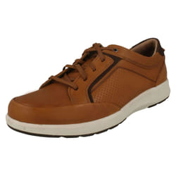 ) Mens Clarks Casual Lace Up Shoe Un Trail Form - G Fit - UK 7.5, Tan (Brown