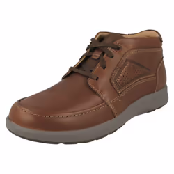 Mens Clarks Ankle Boots Un Tread UpGTX - G Fit - Brown, UK 8