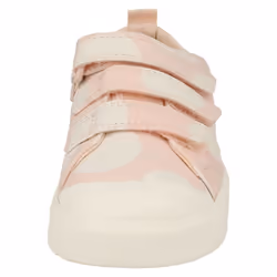 Childrens Boys Girls Clarks Hook And Loop Canvas Shoes City Flare Lo K - F Fit - Pink, UK 11.5 Child