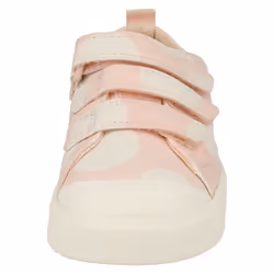 Childrens Boys Girls Clarks Hook And Loop Canvas Shoes City Flare Lo K - F Fit - Pink, UK 12.5 Child