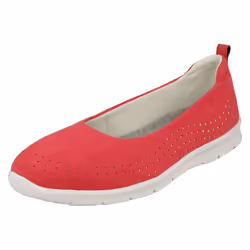 ) Ladies Cloud Steppers By Clarks Flat Shoes Step Allena Sea - D Fit - UK 3.5, Magenta (Pink
