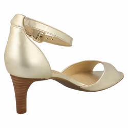 ) Ladies Clarks Elegant Heeled Sandals Laureti Grace - D Fit - UK 7.5, Champagne (Gold