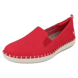 ) Ladies Cloud Steppers By Clarks Loafer Style Shoes Step Glow Slip - D Fit - UK 3, Rose (Pink